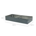 thumbnail image 5 of LuxenHome 6x3ft Galvanized Raised Garden Bed Rectangular Gardening Planter Box Outdoor Planting Bed, 5 of 11