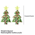 thumbnail image 6 of Sequins Glitter Acrylic Christmas Tree and Star Earrings Confetti Party Jewelry, 6 of 9
