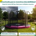 thumbnail image 2 of Trampolin 10ft 3m Brincolin Seguridad Empotrado Malla Lona de salto Negro Cobertor de resortes Rosa, 2 of 7
