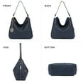 thumbnail image 4 of Women Large Tote Bag PU Leather Handbags Fashion Hobo Shoulder Purse with Wallet, 4 of 7
