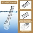 thumbnail image 3 of 6 Pcs Pinces de Service, Pinces de Buffet de 7 Pouces, Pince Alimentaire en Acier Inoxydable Petits Ustensiles de Service pour Cuisiner, Recevoir, Salade, Barbecue, Buffet, Toast et Steak par Sunenlyst (Pinces de Buffet en Acier Inoxydable), 3 of 5