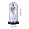 thumbnail image 2 of Diceymbol Halloween Skeleton Glass Dome Light 9 Inch Color Changing LED Gauze Figurine for Mantel Shelf Table Decor, 2 of 5