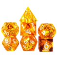 thumbnail image 1 of Juego de Dados PoliéDricos Juego de Dados Hechos una Mano Afilados de 7 Piezas con Bordes Afilados para Juegos de Mesa , Naranja Brillante, 1 of 6