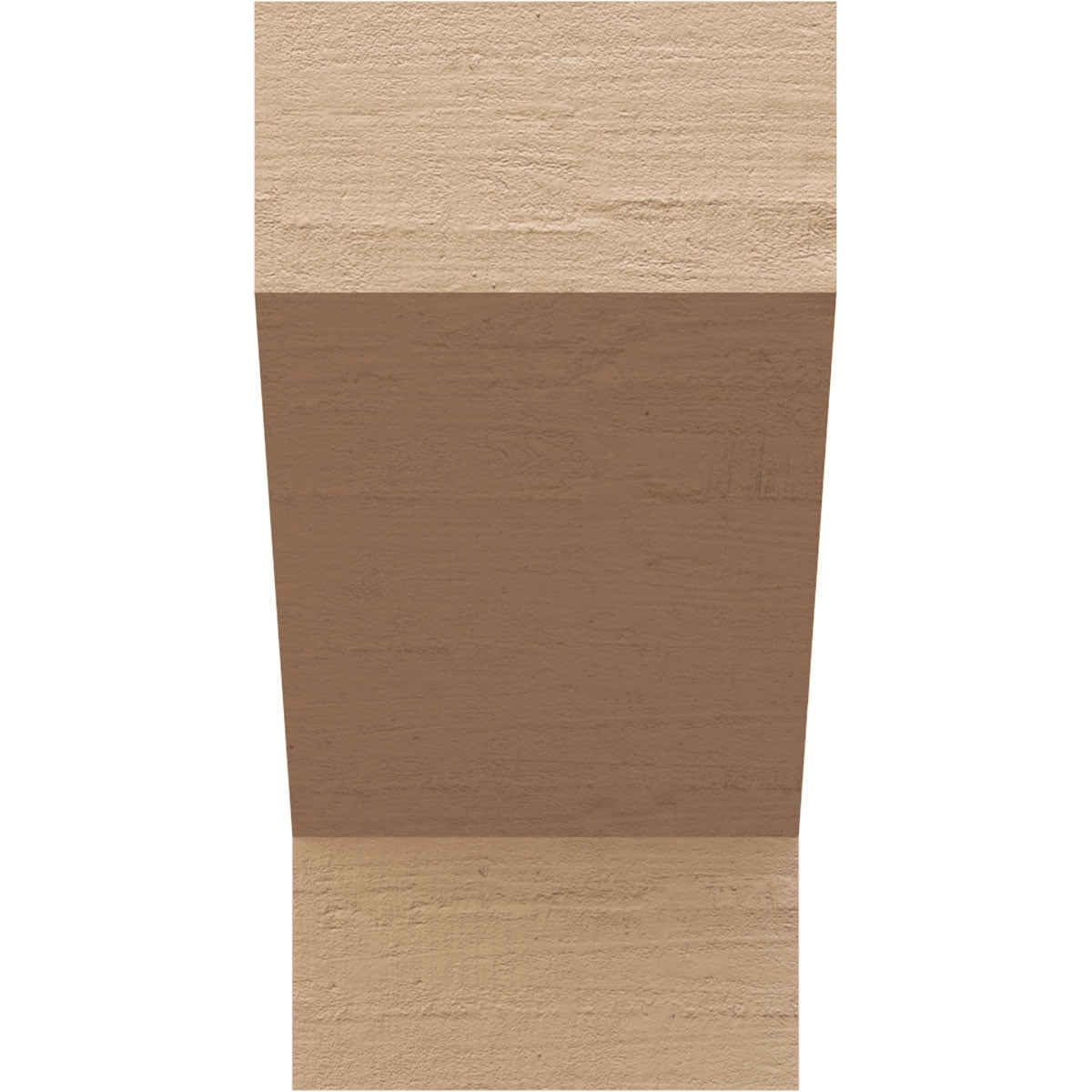 12"W x 12"D x 24"H Wide Clemmons Rough Cedar Woodgrain TimberThane Corbel, Primed Tan