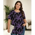 thumbnail image 2 of KOITHOT Womens Plus Size Tops Short Sleeve Shirts Tunic Tops for Women Crew Neck Casual Loose Blouses, 2 of 6