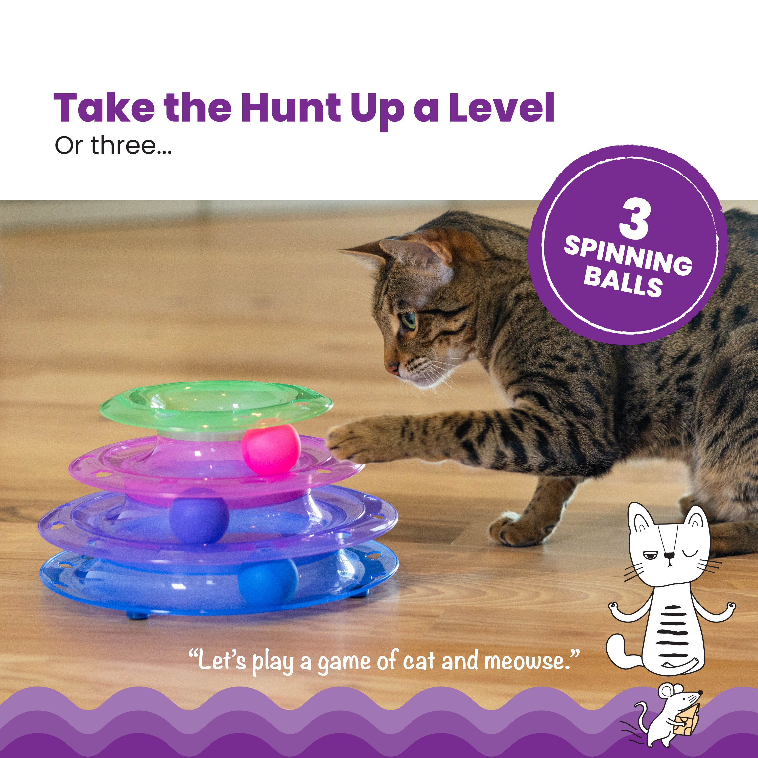 Catstages Meowsome Tower of Tracks Interactive Cat Toy photo 2