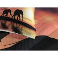 thumbnail image 3 of Ambesonne Africa Quilted Coverlet 3 Pcs, Wild Animals Silhouette View, King Size, Dark Coral Seal Brown, 3 of 4