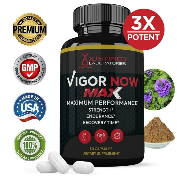 Vigor Now Max 1600mg Natural Male Enhancement Increase Strength Stamina  Energy 60 Capsules 