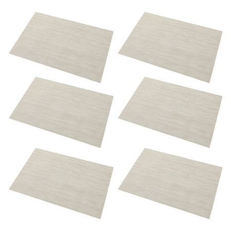 

Okwish Table Placemat Non-slip Mat Modern Outdoor Placemats 6pcs PVC + Polyester Washable Antibacterial And Mildew Proof Meal Pad