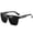 C1. Bright black, variant on Polarized Sunglasses for Men, Retro Vintage Style, TAC Lenses, Plastic and Metal Frame, Driving Sunglasses, UV Protection