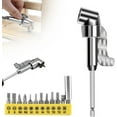 thumbnail image 1 of Fiudx Broca de Ángulo Recto, Adaptador de 105 Grados, Juego de Puntas de Destornillador Multiusos, Adaptadores de Vaso Giratorios de 360 Grados, para Reparaciones Del Hogar, Mantenimiento de Garajes,, 1 of 2