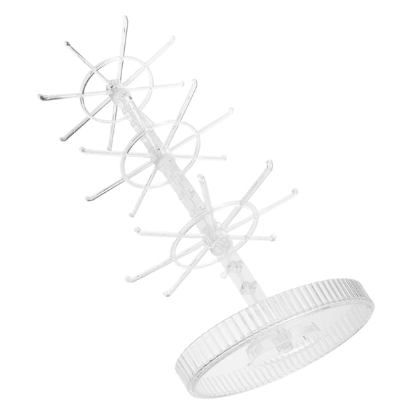 Luxshiny Organizador Giratorio Transparente Para Joyas Con Soporte Firme Ideal Para Collares Y Brazaletes