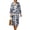 Blue and Beige - Palm Tree, variant on DISNIMO Aztec Tribal Print Womens Casual Maxi Dresses Linen Style Loose Fit Dress V Neck 3/4 Sleeve Shift Dress Fashion Long Dresses for Women, S