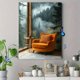 thumbnail image 4 of Qisvanset 12x16 Inch Foggy Mountain Forest Wall Mural, Self Adhesive Nature Landscape Living Room Decor, 4 of 8