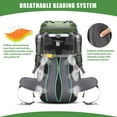thumbnail image 4 of Mochila 60L Senderismo Impermeable Mochila Camping Ciclo de Escalada de Montaña Mochila Mochila con Tapa de Lluvia, 4 of 7