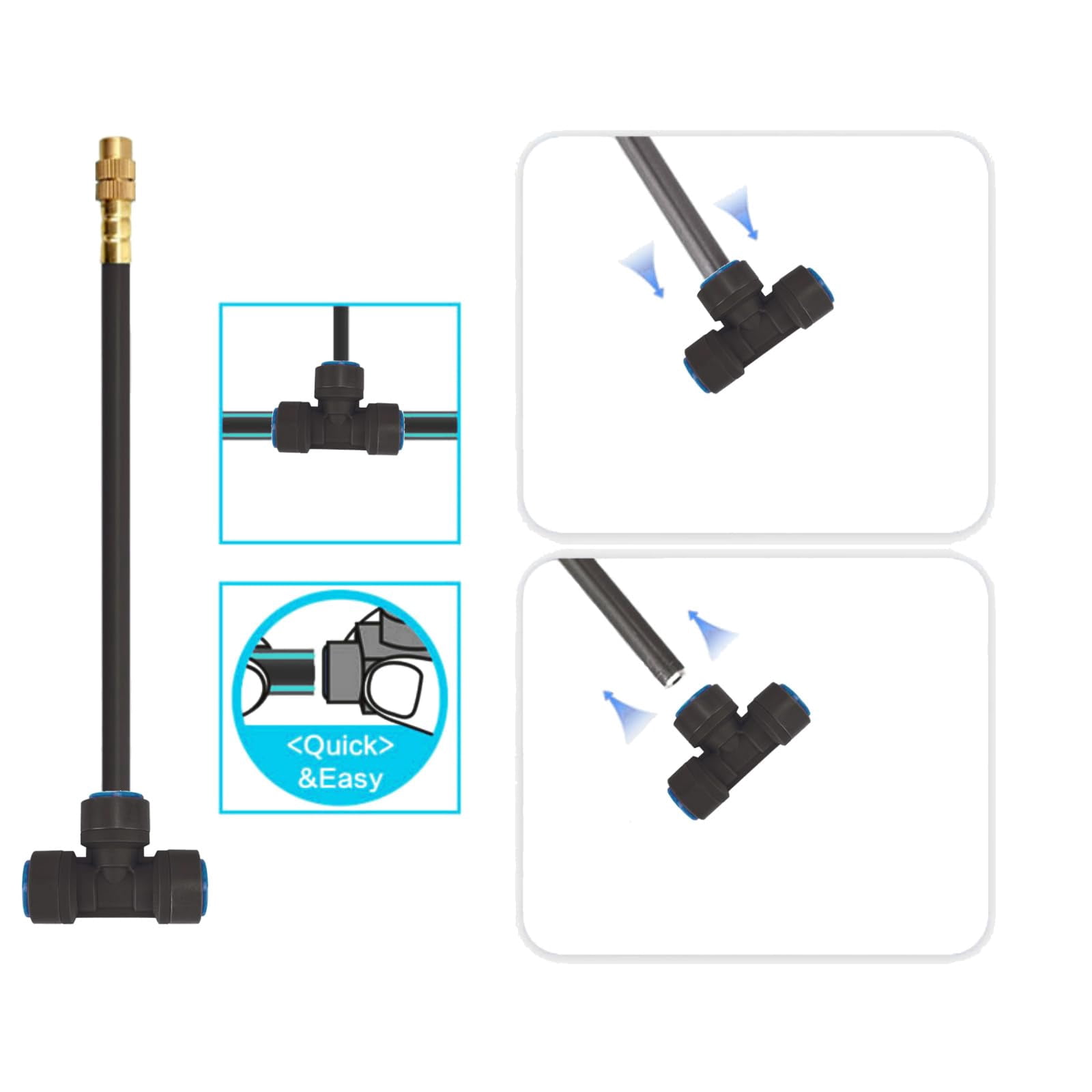 Drip Irrigation Kit  Automatic Garden Watering System Quick Connector And 360-degree Bending Dropper Atomizing Copper Nozzle Plant Lawn Courtyard System. (82ft)