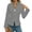 Gray, variant on Women's Casual Solid Color Slim Fit Two Button Collar With Missing Corners Long Sleeved Suit Jacket