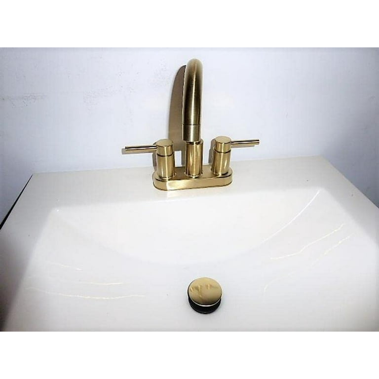 Dorind 4 in. Centerset Double Handle High-Arc Bathroom Faucet in Matte Gold Dorind 4 in. Centerset Double Handle High-Arc Bathroom Faucet in Matte Gold