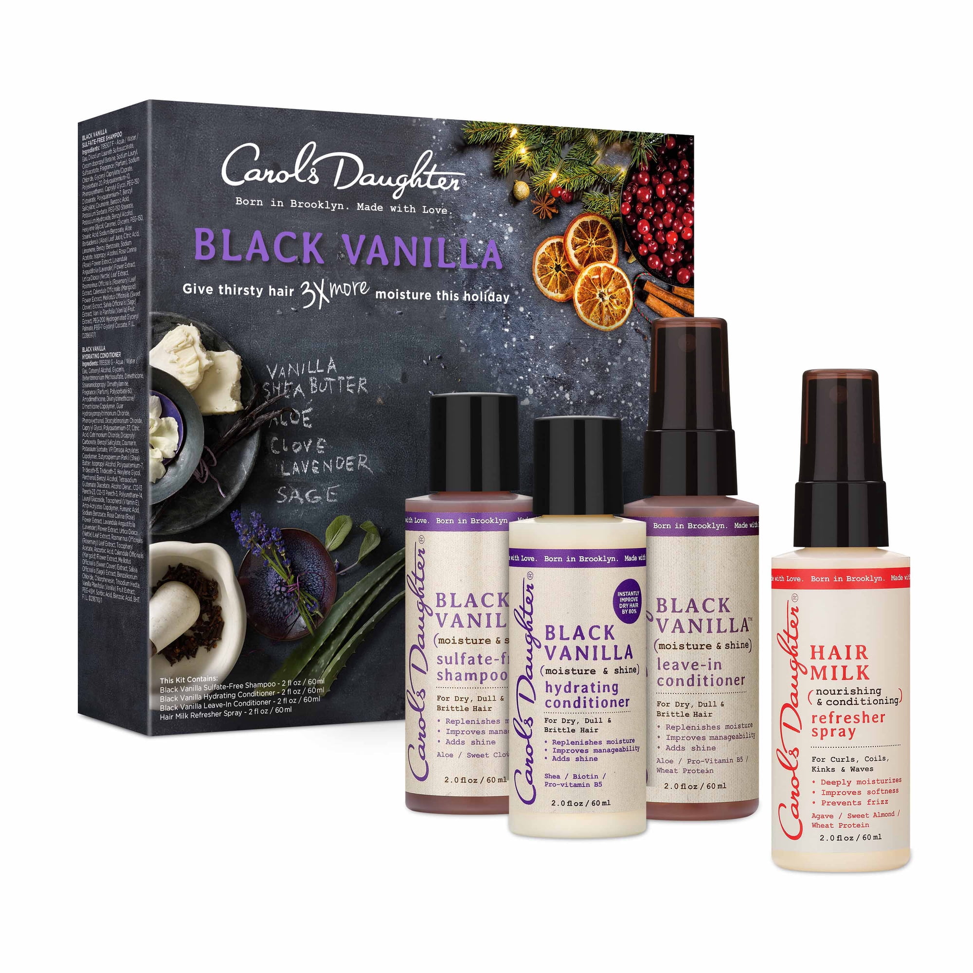 ($12 Value) Carol's Daughter Holiday Travel Gift Set, 4 Piece Set