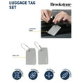 thumbnail image 2 of Brookstone Luggage Tags - 2 Pack Travel Bag Tags for Suitcases with Name Card and Steel Loop Fastener, 2 of 6