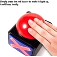 thumbnail image 3 of Zumbador de juego de 2 uds, zumbadores de respuesta para espectáculo de juegos con luz y sonido de alarma, caja de botón de espectáculo, juguete de utilería para concurso de fiesta, 3 of 5