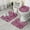 Pink And Gray, variant on Red Cheetah Leopard Pattern Bathroom Rugs Sets 3 Piece,Toilet Cover Set,Absorbent Non Slip Bathroom Mats Sets with U-Shaped Contour Rug Toilet Rug Set