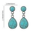 thumbnail image 5 of Hyasfey 1 Pair Women Hook Earrings Star Waterdrop Pendant Retro Ethnic Style Faux Turquoise Alloy Electroplated Prom Party Hanging Earrings Lady Dating Ear Jewelry, 5 of 7