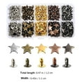 thumbnail image 2 of 200 Sets Star Shape Rivets Leather Crafts Rivets Metal Star Rivets Studs, 2 of 8