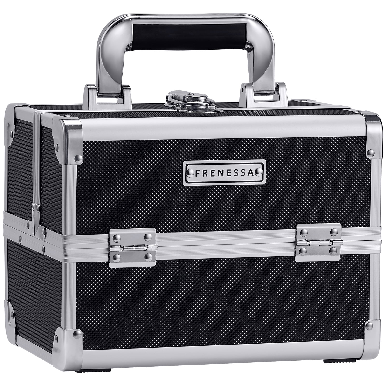 Professional Makeup Train Case Cosmetic Organizer Box 4 Trays Makeup