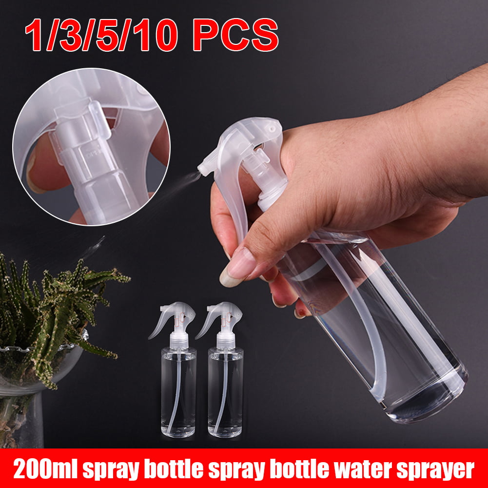 Portable Plastic Clear Spray Bottle Cleaning Empty Trigger Home Use 200ml 
