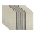 thumbnail image 1 of Design Imports CAMZ11803 Set de 6 Sets de Table Tissés en PVC à Rayures Noires, 1 of 2