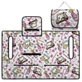 thumbnail image 4 of FUIALDOLG Universal Cute Golf Cart Print Golf Cart Seat Replacement Cushions Anti Skid Foldable Club Car Folding Seat Covers with Pocket，Easy to Install Foldable Golf Cart Seats Towel Blanket, 4 of 7