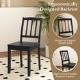 thumbnail image 6 of Giantex Dining Chair Set of 2, Kitchen Side Chairs w/Slatted Backrest, Armless Dinette Chairs, Black, 6 of 9