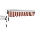 thumbnail image 3 of Awntech 10' x 8' Destin Left Motorized Patio Retractable Awning, Burgundy/Tan Stripe, 3 of 7