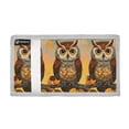 thumbnail image 2 of JIALIOU Nylon Trifold Card Wallet with ID Window Zipper Pocket for Men Women Teen Cute Owl with Autumn Leaves, 2 of 7