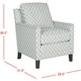 thumbnail image 4 of SAFAVIEH Buckler Classic Upholstered Club Chair w/ Silver Nail Heads, Grey/White, 4 of 7