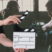 Compact Size Acrylic Clapboard  Erase TV Film Movie Director Cut  Scene Clapper Board Slate