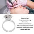 thumbnail image 4 of 5pcs Microblading Encre Anneau Tasse en Acier Inoxydable Pigment Extension de Cils Colle Anneau Argent S, 4 of 8