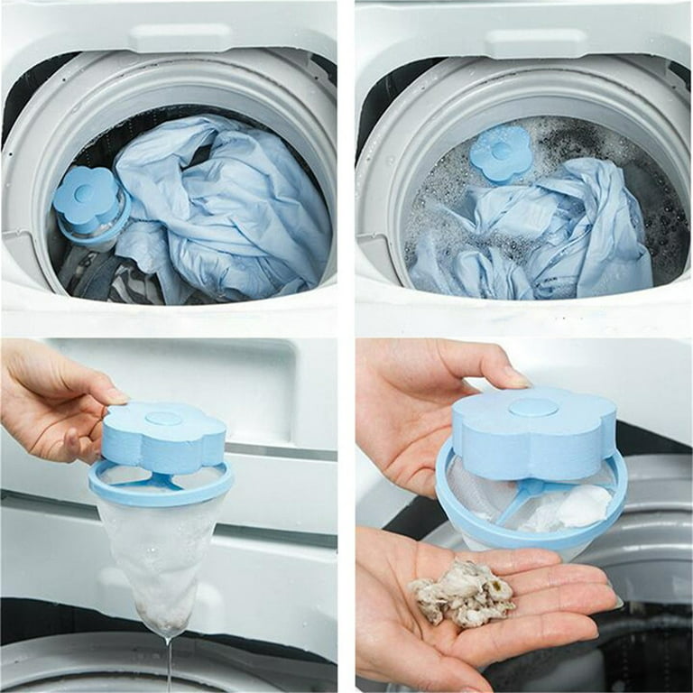 1 Set Washing Machine Floating Lint Filter 20pcs Mesh Bag Lint