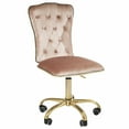 thumbnail image 5 of Impressions Vanity Elise Tufted Chair with Velvet Armless Cushion Seat and 360 Degrees Swivel Chair (Pink), 5 of 7