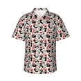 thumbnail image 2 of Picia Christmas Cat Gentle Cotton Regular Fit Short Sleeve Casual Hawaiian Shirt for Men-3X-Large, 2 of 9