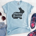 thumbnail image 2 of Mama Bunny Shirt, Unisex Women's Shirt, Easter Shirt, Rabbit Shirt, Heather Light Blue, X-Large, 2 of 6