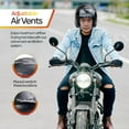 thumbnail image 6 of PITMOTO Open-Face Motorcycle Helmet. DOT, Model PM-768. -Matte Black -Medium, 6 of 7