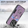 thumbnail image 4 of SaniMore Compatible with iPhone 12 Pro Case, Wallet Stand Elastic Credit Card Slot Magnetic Car Mount Ring Holder Premium PU Leather Protection Cover for iPhone 12 Pro 6.1-inch, Purple, 4 of 9