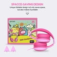 thumbnail image 4 of Kids Wired Headphones, Foldable Headphones for Kids with Decoration Ears, Adjustable Lightweight Headphones for Boys and Girls- 2 Pack, 4 of 5