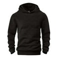 thumbnail image 4 of Men's Hoodies Pullover 3X Solid-Color Fashionable Warm Embroidered Pocket Long Sleeve Hooded Sweatshirt, 4 of 6