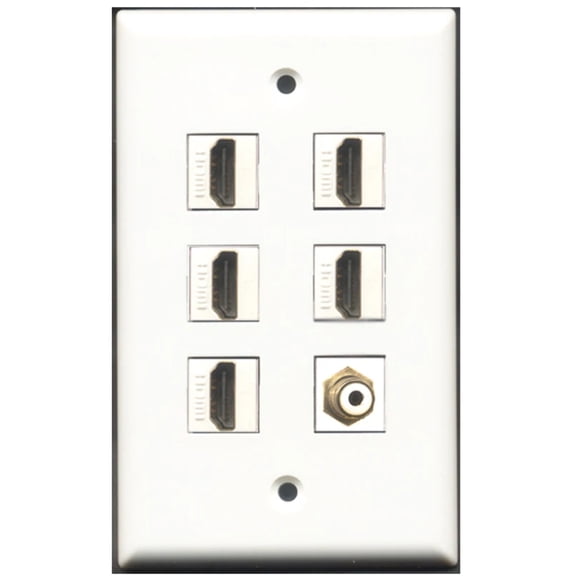 Ultra Spec Cables 5 Port HDMI 1 RCA Wall Plate