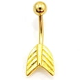 thumbnail image 1 of Anillo para el ombligo en forma de hoja, antialérgico, para mujer, barra para el ombligo, joyería para Piercing corporal, 1 of 4