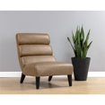 thumbnail image 2 of Sunpan Ellison 17" Modern Leather Lounge Chair in Dark Brown, 2 of 7