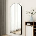 thumbnail image 4 of 59"x20" Arched Full Length Mirror Floor Mirror with Stand Black, 4 of 7